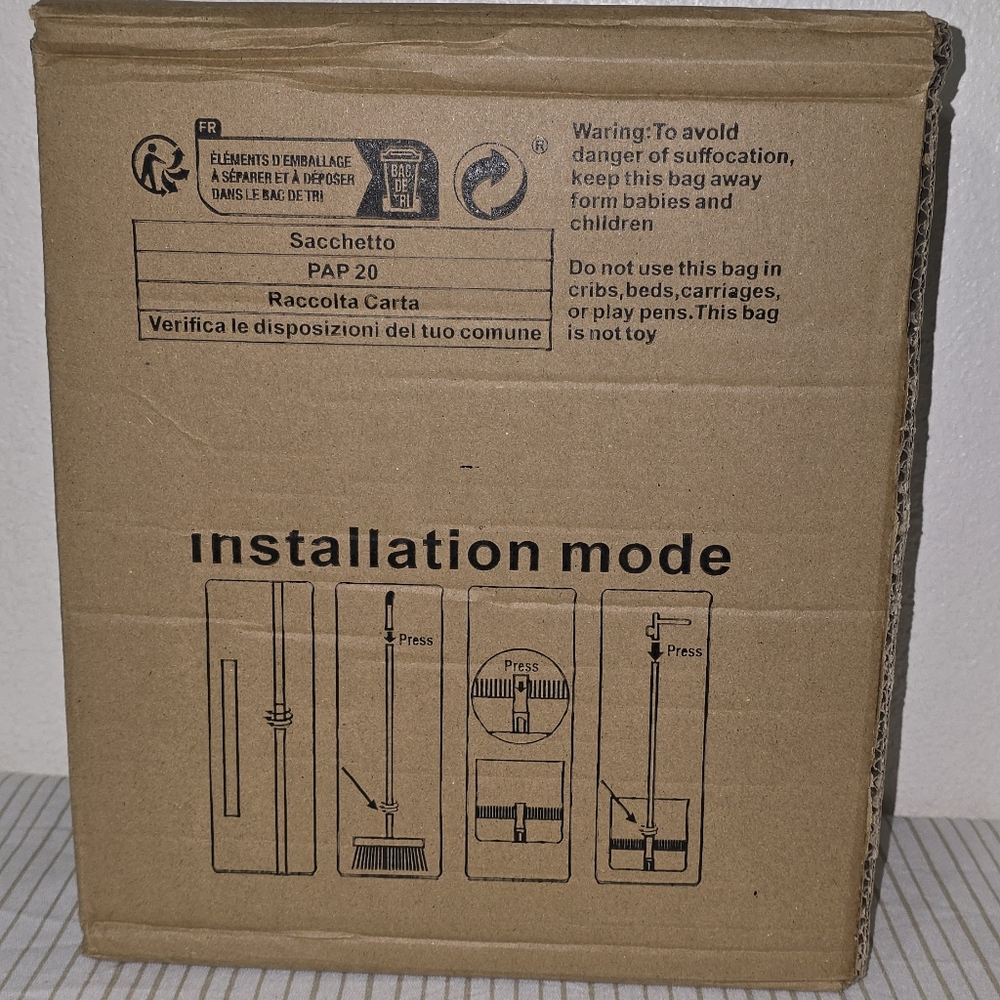 Cardboard Box with Installation Instructions